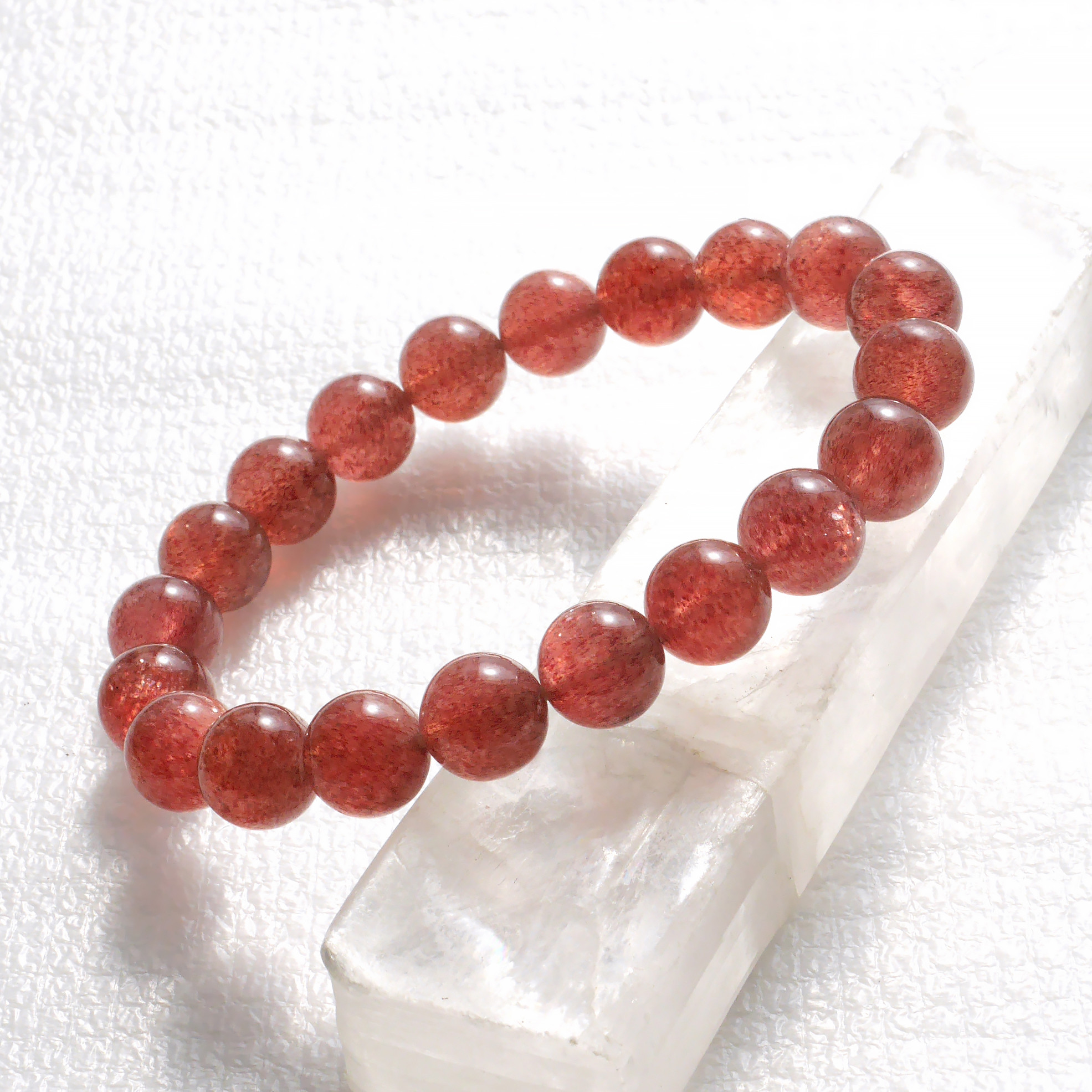 ブレスレット☆ストロベリークォーツ_BLSQ_02（9.8mm）