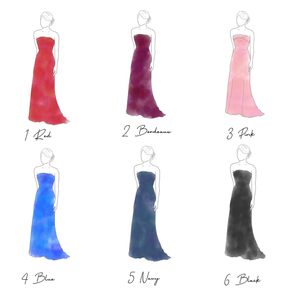 【マーメイド】ドレス色当てクイズ 問題文 Blueflower 4枚目の画像