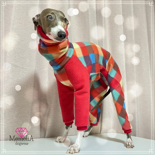 ミニピン用犬服】雪景色に映えるブロックチェック!冬にぴったりの