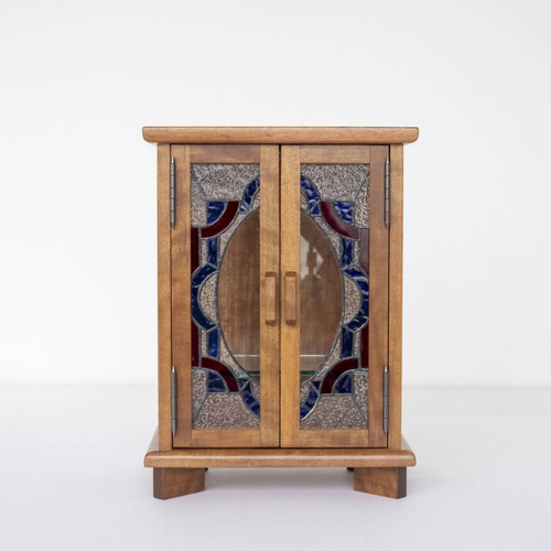 キャビネット 【吉田木工】＋【ステンドグラスRocca】熊本伝統工芸