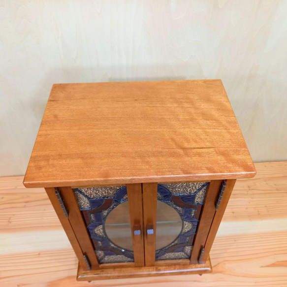 キャビネット　【吉田木工】＋【ステンドグラスRocca】熊本伝統工芸コラボ 吉田木工