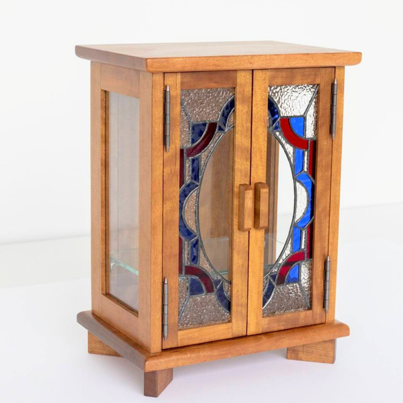 キャビネット　【吉田木工】＋【ステンドグラスRocca】熊本伝統工芸コラボ 吉田木工