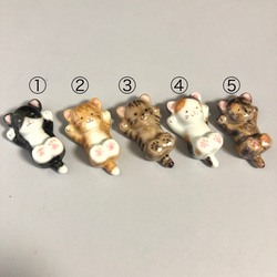 子猫　５種　箸置き　手描き　 2枚目の画像