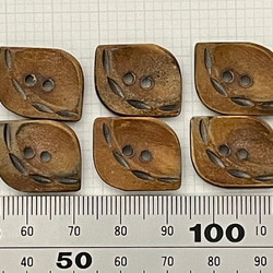 <送料無料>  水牛角ボタン　C015 4枚目の画像