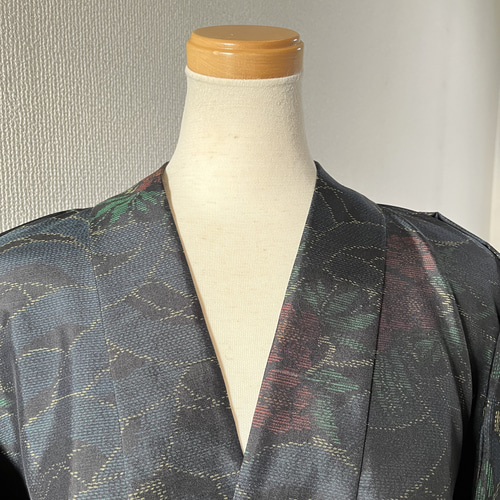 奄美大島紬 作務衣 新品反物仕立て 商標付き 現品限り 和の簡単上衣 