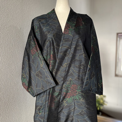 奄美大島紬　作務衣　新品反物仕立て　商標付き　現品限り　和の簡単上衣