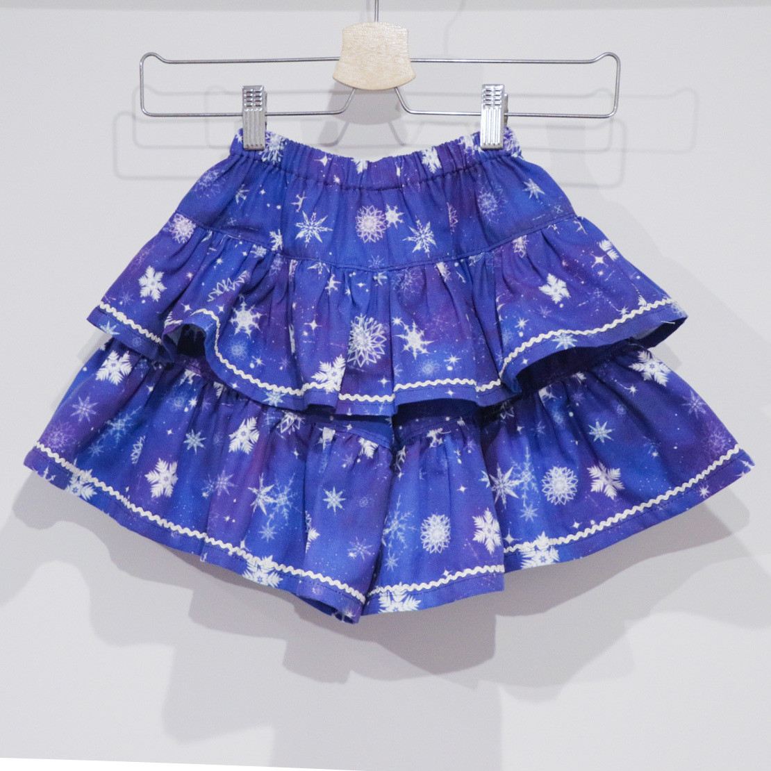 雪の結晶柄＊2段フリルキュロット