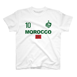 胸番号を選べる モロッコ サッカー Tシャツ Football Morocco Tshirt 2枚目の画像