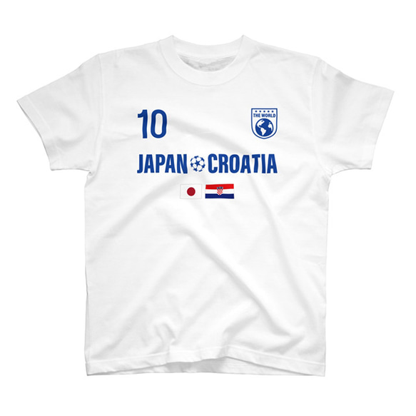 胸番号を選べる クロアチア ジャパン サッカー Tシャツ Football Croatia Japan Tshirt 2枚目の画像