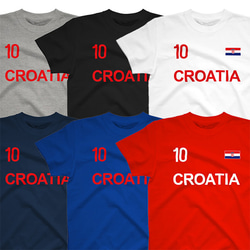 胸番号を選べる クロアチア サッカー Tシャツ Football Croatia Tshirt 3枚目の画像