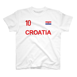 胸番号を選べる クロアチア サッカー Tシャツ Football Croatia Tshirt 2枚目の画像