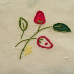 フィレンツェ手刺繡テーブルクロスとランチョンマットのセット 3枚目の画像