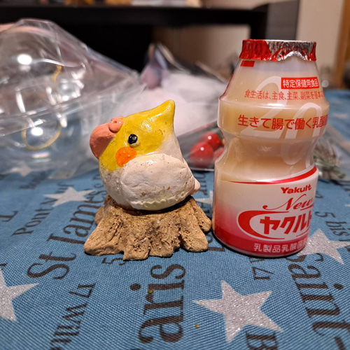 クリスマスオーナメント オカメインコ 陶器小鳥 現品限り クリスマス H