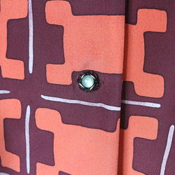 着物リメイク　格子と丸紋両面使い後ろタックジャケット 13枚目の画像