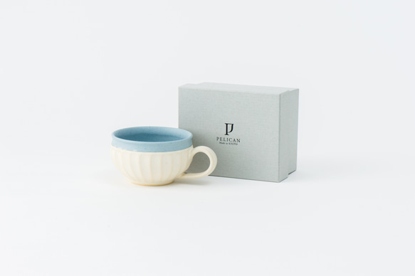 【晋六窯】PELICAN SOUPCUP／WHITE（白）　京都からお届けする可愛いスープカップ 3枚目の画像