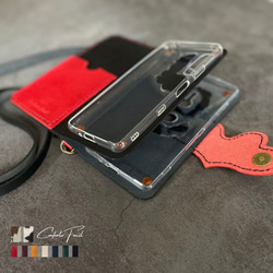 ◆大人気シリーズ◆２台持ち専用◆7色◆姫路レザー手帳型スマホショルダー【多機種対応】iPhone16e 1枚目の画像