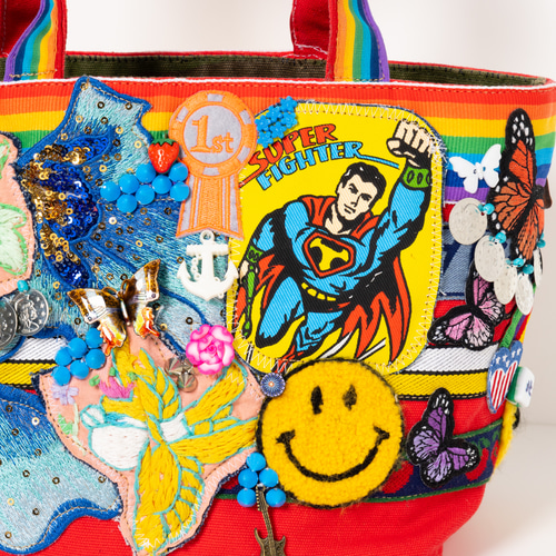 Anti-Hero / デッドストックワッペン使用 リメイクトートバッグ ☆裏地