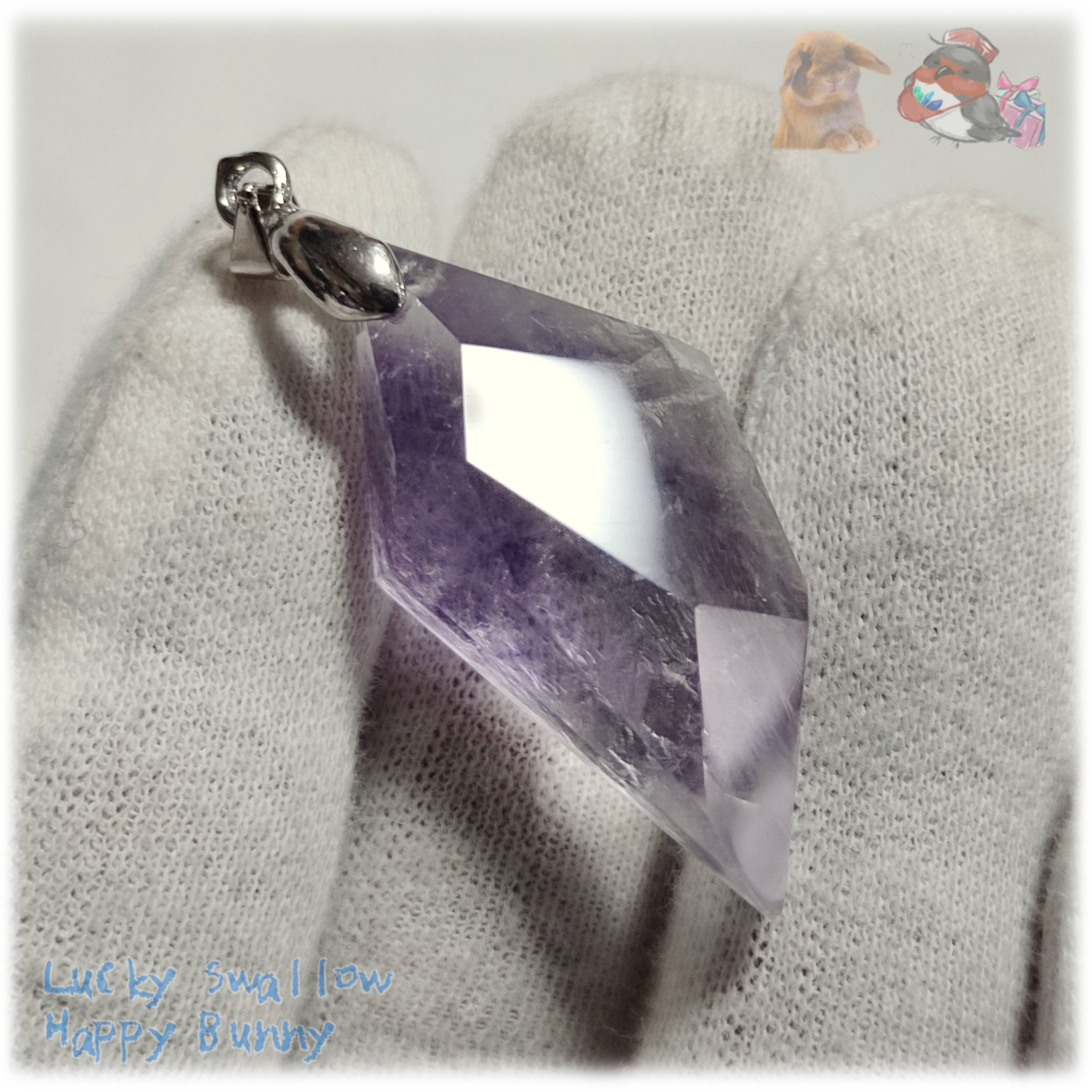 すてきなお色♪ パープルフローライト ネックレス ペンダント No.5286