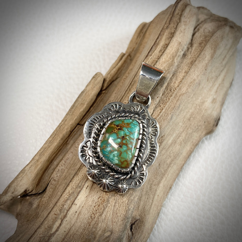 キングスマナッサ　ターコイズ　ナジャ　シルバーネックレス#インディアンジュエリー キングスマナッサ ターコイズ ナジャ シルバーネックレス