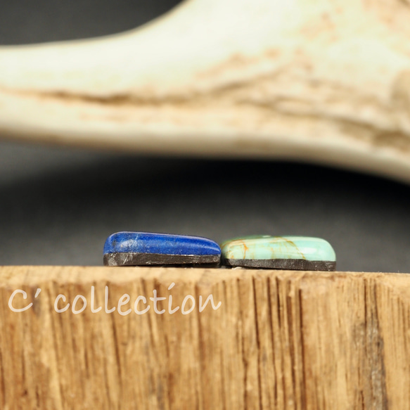 22,4ct 4Pset Hachita & Lapis H-40 ハチタターコイズ ラピスラズリ クローバー ナチュラ 9枚目の画像