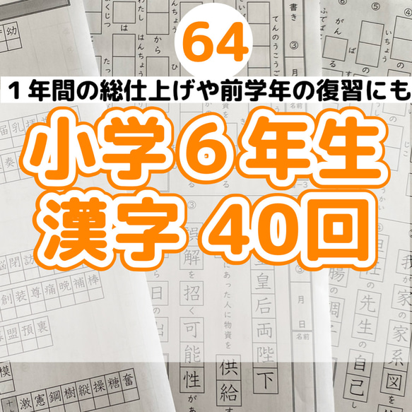 64小学6年生 漢字プリント 中学受験 漢検 ことわざ 慣用句
