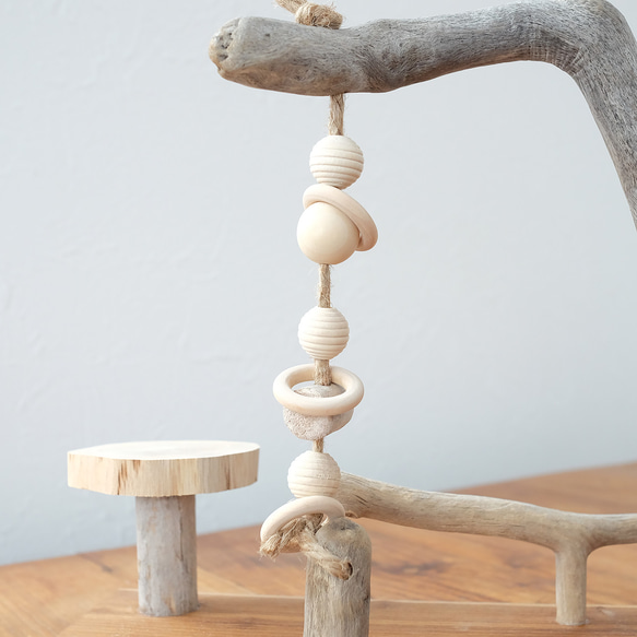 流木とまり木 S｜おもちゃとステージ付 9枚目の画像