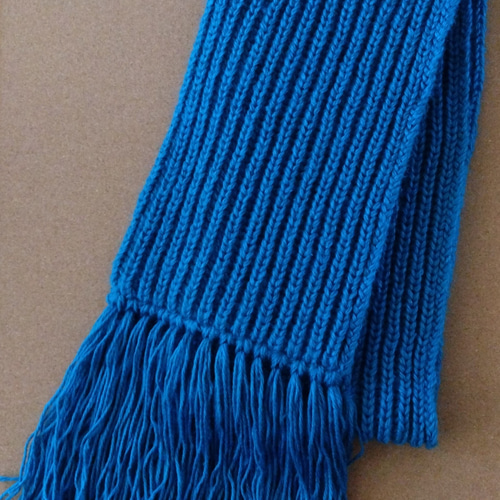 ナイス ルッキング ニット ロング＆ボリューミーマフラー 青系