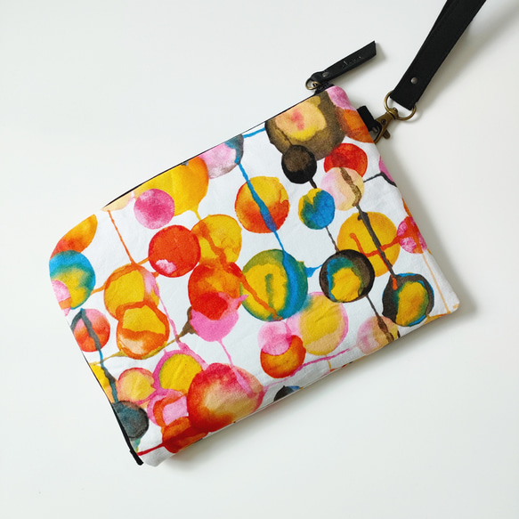 Half zipper clutch bag #027  ✴母子手帳/通帳ケース/お薬手帳ケース 5枚目の画像