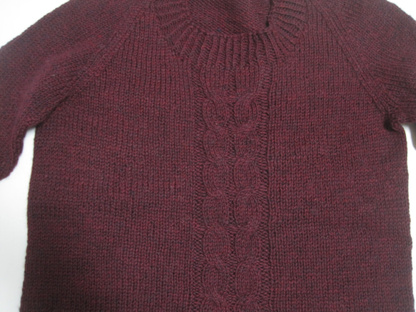 セーター　ウール100％手編みなのに安価　熟練の技術で最高の着心地S095 11枚目の画像