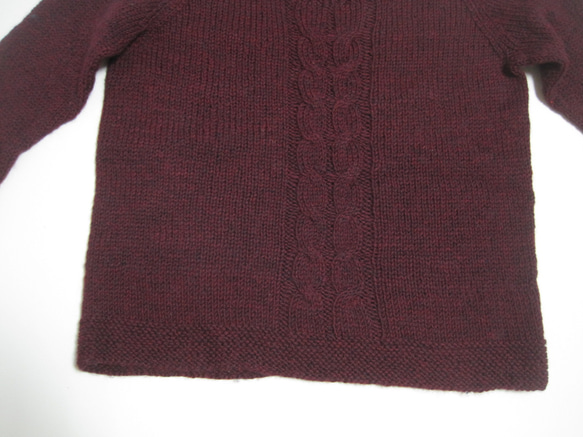 セーター　ウール100％手編みなのに安価　熟練の技術で最高の着心地S095 12枚目の画像