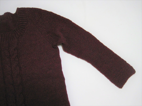 セーター　ウール100％手編みなのに安価　熟練の技術で最高の着心地S095 13枚目の画像