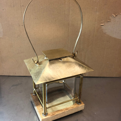 真鍮製キャンドルランタン(ハンドメイド)＂櫓火yagurabi＂(作品名