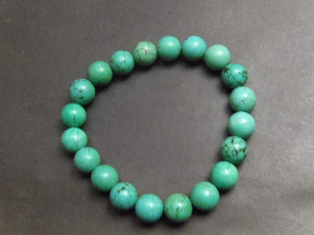 本ターコイズ　１０ｍｍ　ブレスレット