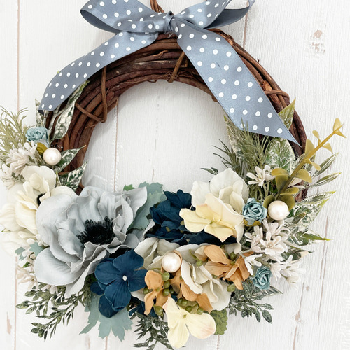 ◯専用ページです◯アーティフィシャルフラワーリース 送料無料】アーティフィシャルフラワーのリース No 6 アート