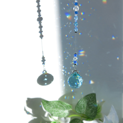 ✨窓辺のグリーン✨窓用スワロフスキーサンキャッチャー✨ 20mm