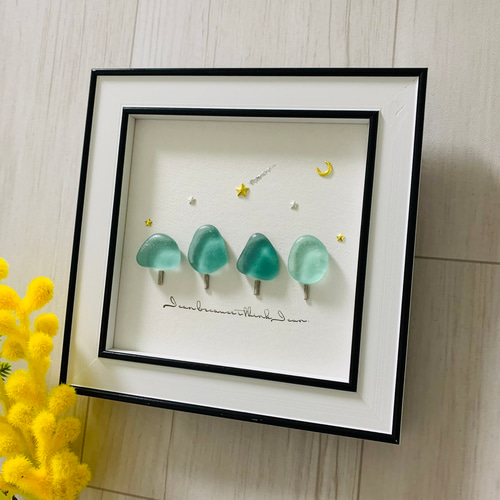 シーグラスアート 海の宝石 ガラス細工 小鳥雑貨 インテリア雑貨 壁掛け 置物 シーグラスアート 海の宝石 幸せ 小鳥 止まり木 壁掛け 置物