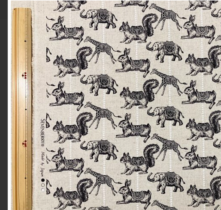 森のパーティ柄【オーダー生地見本】