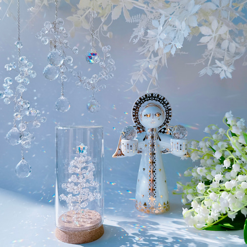 雪の結晶と樹氷のクリスタルツリー〔プレシオサクリスタル