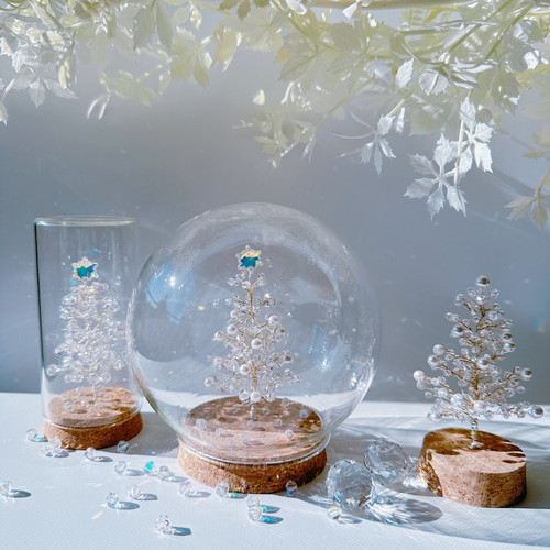 雪の結晶と樹氷のクリスタルツリー〔プレシオサクリスタル