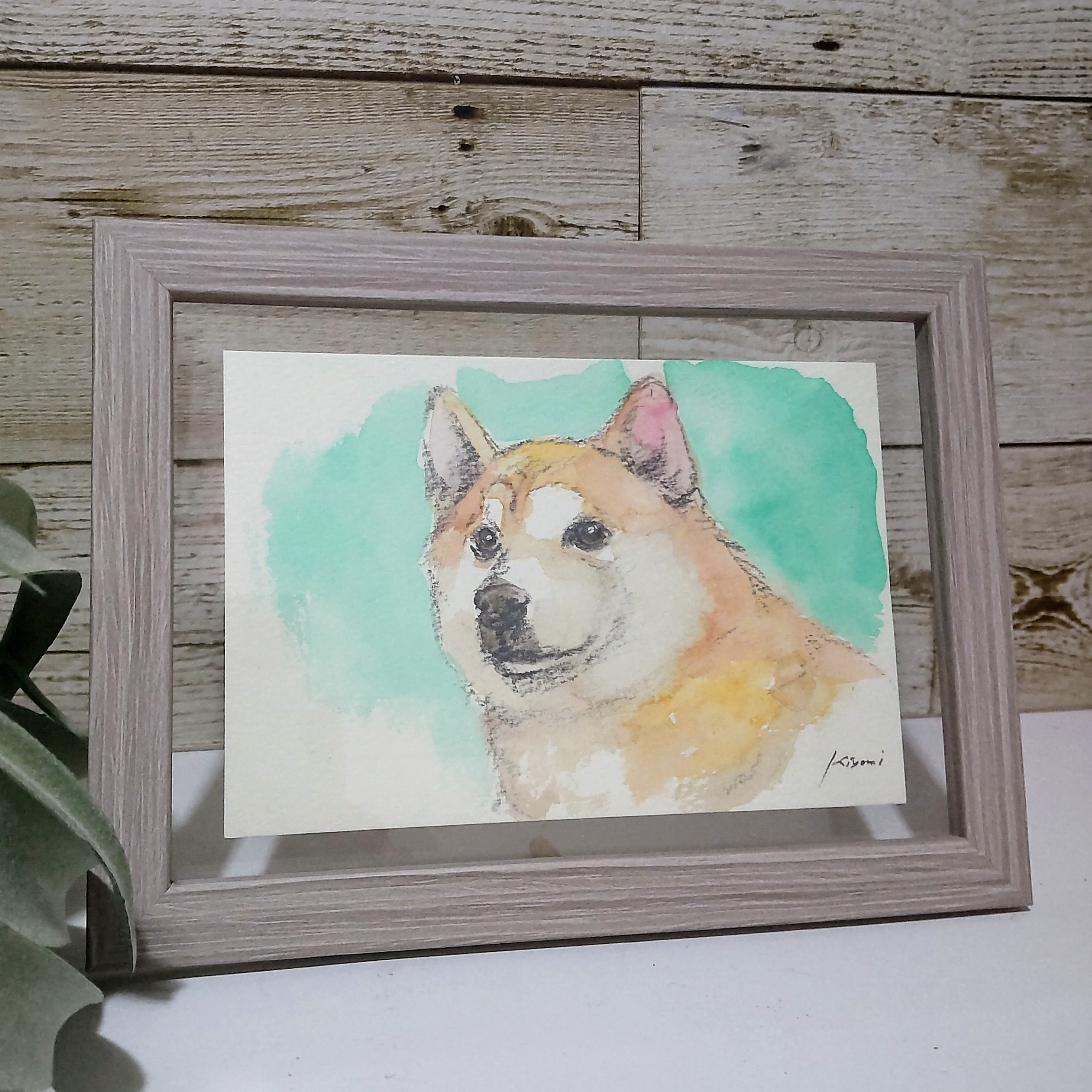 柴犬（水彩画） その他インテリア雑貨 Atelier kiyomi 通販