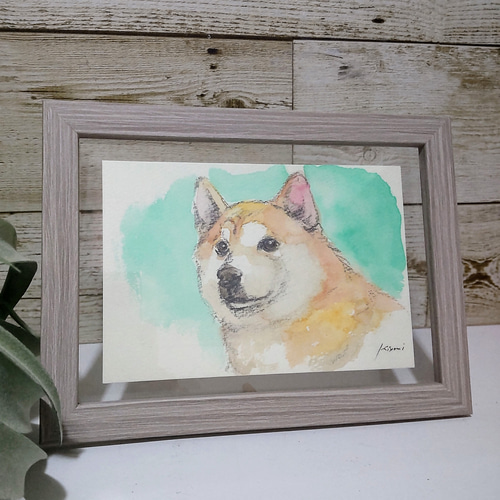 柴犬（水彩画） その他インテリア雑貨 Atelier kiyomi 通販