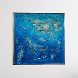 Ocean/ 抽象画 (S4) /北欧/アート/インテリア/モダン/現代アート/青/ブルー/絵画 1枚目の画像