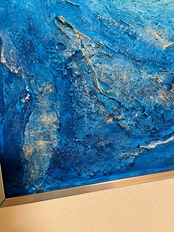 Ocean/ 抽象画 (S4) /北欧/アート/インテリア/モダン/現代アート/青/ブルー/絵画 7枚目の画像