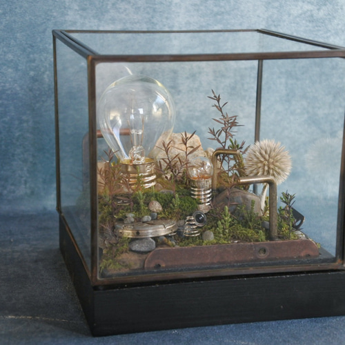 鉄屑と電球の森』ドライフラワー/オブジェ ドライフラワー 樹のかけら