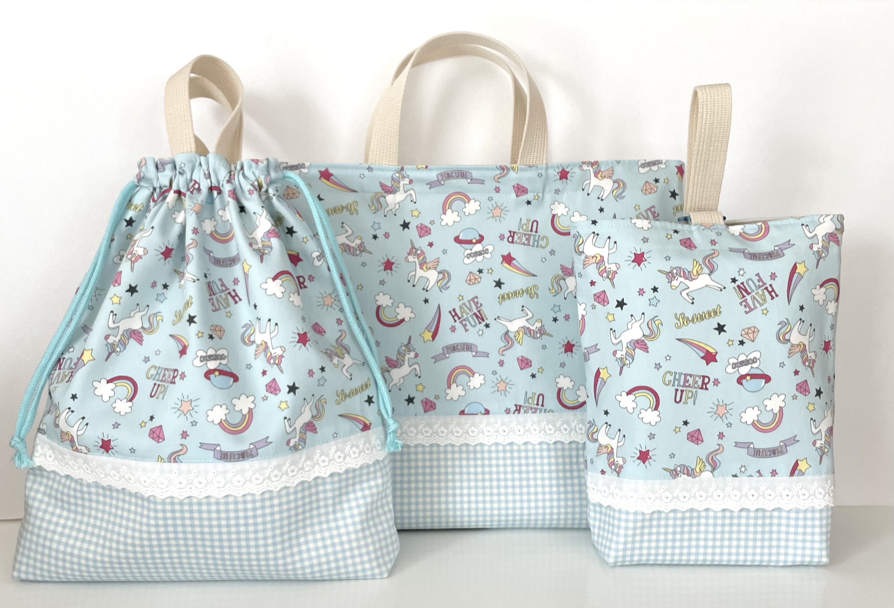 最大41%OFFクーポン ユニコーン柄 メルヘンなレッスンバッグ