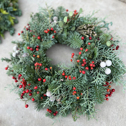 冬のフレッシュリース 50cm リース hanaasobi YUKI 通販 15176473