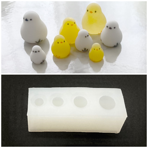 専用商品K-7820 リップスティックチャーム(シマエナガ) レジンパーツ