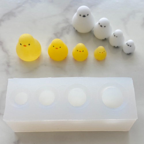 シマエナガ ひよこ 鳥型 チャームパーツ シリコンモールド 樹脂