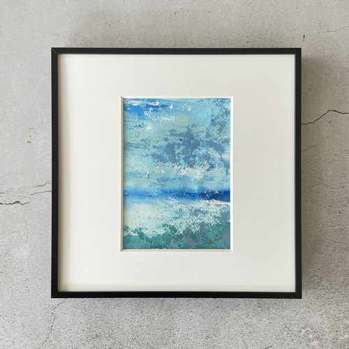 格安即決 海 空 雲 ブルー グレー 抽象画 北欧 アート インテリア