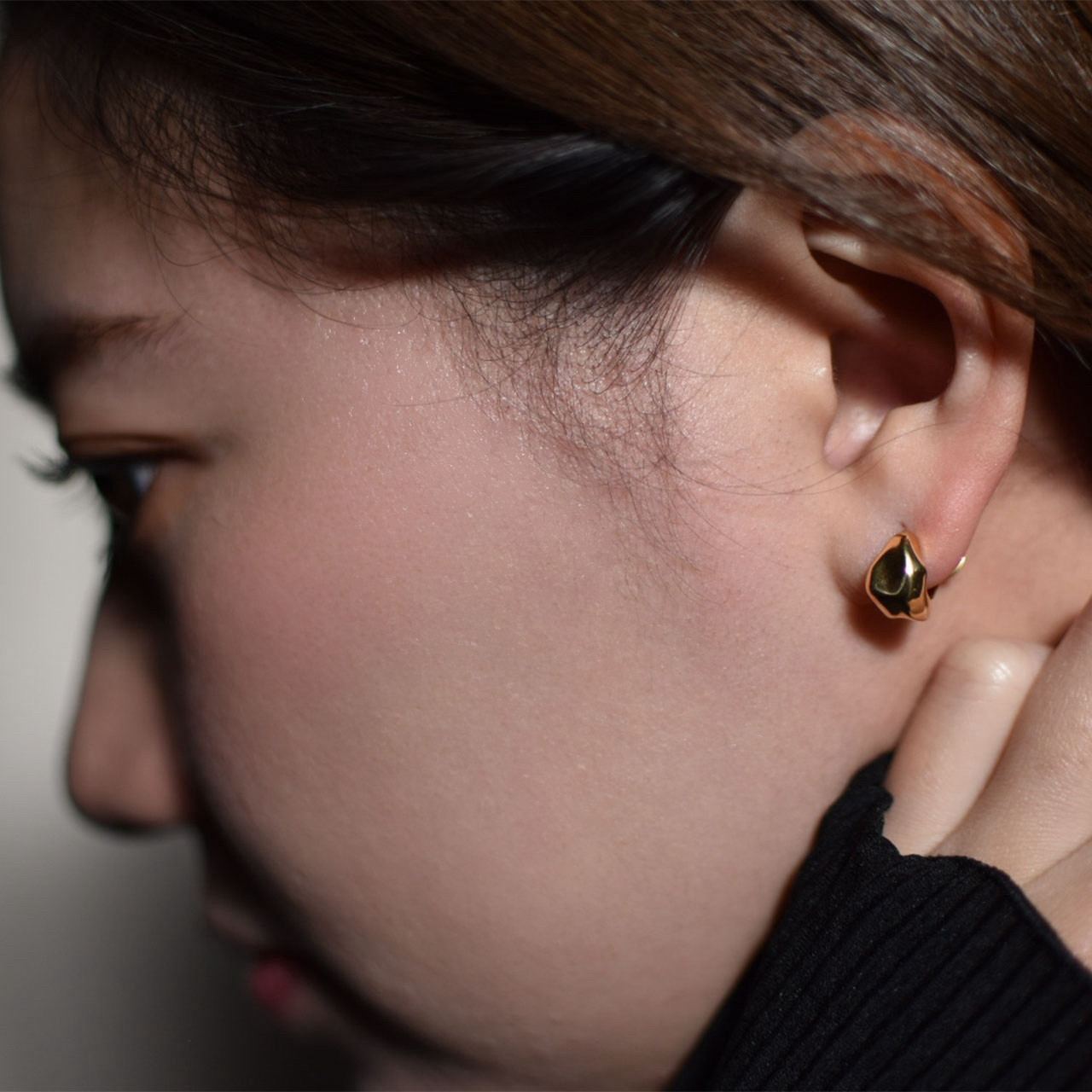 クラウドイヤリング　gold plating K18(SV925)